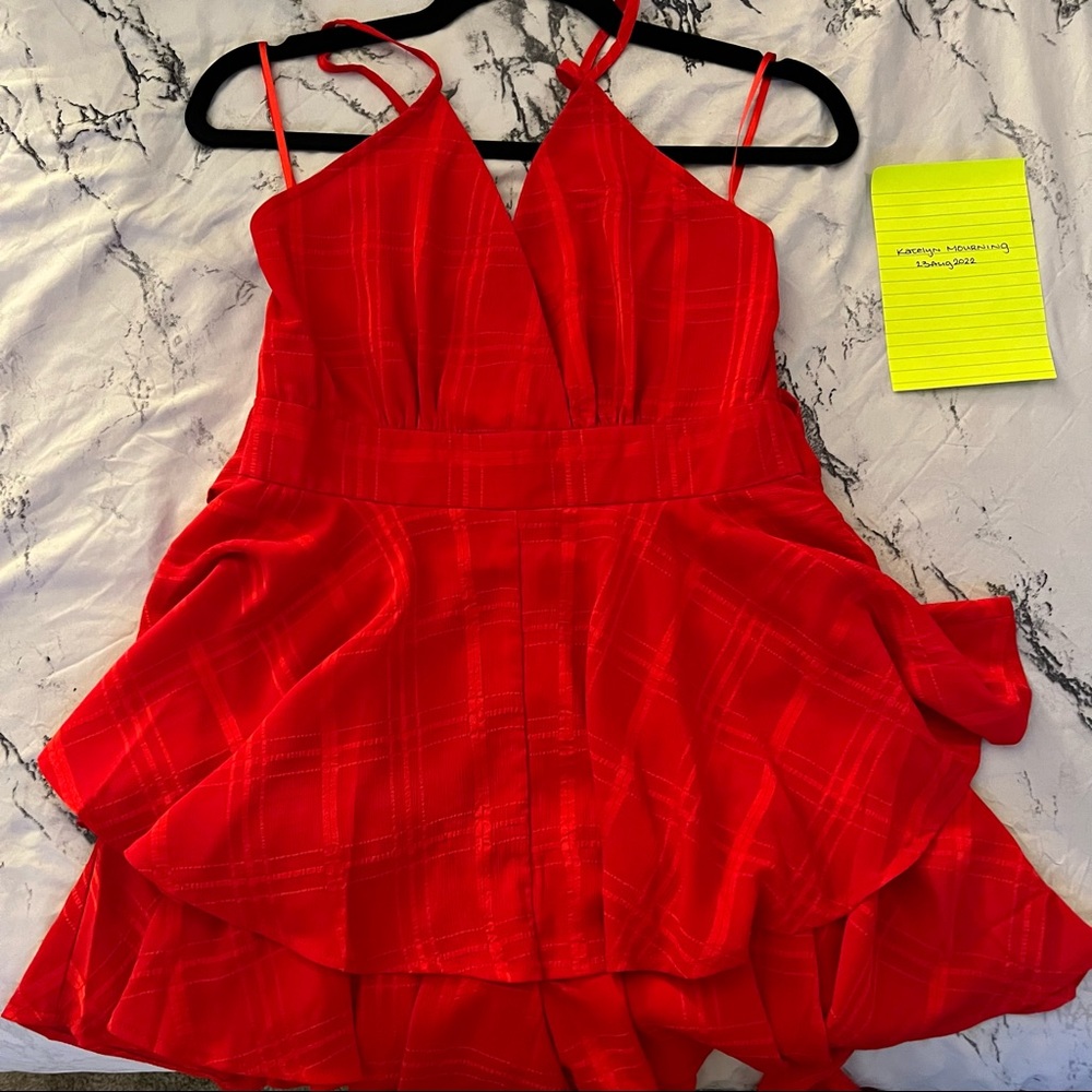 NWOT Pink Lily Delightfully in Love Romper